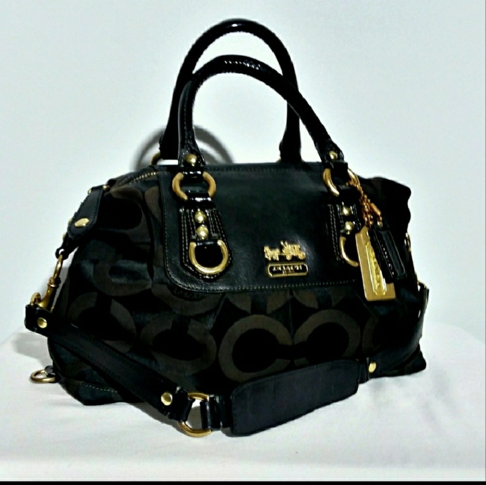 💕 Authentic Deep Chocolate Coach Satchel